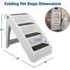 imagePetSafe CozyUp Folding Dog Stairs Portable IndoorOutdoor Pet Steps for Bed Couch ampamp Car Tan 20 InchGray