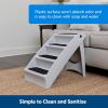 imagePetSafe CozyUp Folding Dog Stairs Portable IndoorOutdoor Pet Steps for Bed Couch ampamp Car Tan 20 InchGray
