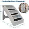 imagePetSafe CozyUp Folding Dog Stairs Portable IndoorOutdoor Pet Steps for Bed Couch ampamp Car Tan 20 InchGray