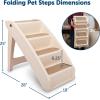 imagePetSafe CozyUp Folding Dog Stairs Portable IndoorOutdoor Pet Steps for Bed Couch ampamp Car Tan 20 InchTan