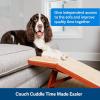 imagePetSafe CozyUp Sofa Ramp  Durable Wooden Pet Ramp Holds up to 100 lb  Great Couch Access for Dogs and Cats  Cherry Finish with Nonslip Carpet Tread  Folds for Easy StorageCherry