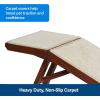 imagePetSafe CozyUp Sofa Ramp  Durable Wooden Pet Ramp Holds up to 100 lb  Great Couch Access for Dogs and Cats  Cherry Finish with Nonslip Carpet Tread  Folds for Easy StorageCherry
