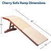 imagePetSafe CozyUp Sofa Ramp  Durable Wooden Pet Ramp Holds up to 100 lb  Great Couch Access for Dogs and Cats  Cherry Finish with Nonslip Carpet Tread  Folds for Easy StorageCherry