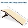 imagePetSafe CozyUp Sofa Ramp  Durable Wooden Pet Ramp Holds up to 100 lb  Great Couch Access for Dogs and Cats  Cherry Finish with Nonslip Carpet Tread  Folds for Easy StorageEspresso