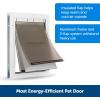 imagePetSafe Extreme Weather Aluminum Pet Door  EnergySaving Thermal Barrier Pet Flap with Slidein Door Locking ampamp Secure Flap Cover  for Dogs Up to 40 lb  MediumAluminum Pet Door