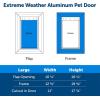 imagePetSafe Extreme Weather Aluminum Pet Door  EnergySaving Thermal Barrier Pet Flap with Slidein Door Locking ampamp Secure Flap Cover  for Dogs Up to 40 lb  MediumAluminum Pet Door