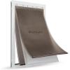 imagePetSafe Extreme Weather Aluminum Pet Door  EnergySaving Thermal Barrier Pet Flap with Slidein Door Locking ampamp Secure Flap Cover  for Dogs Up to 40 lb  MediumAluminum Pet Door