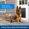 imagePetSafe Extreme Weather Aluminum Pet Door  EnergySaving Thermal Barrier Pet Flap with Slidein Door Locking ampamp Secure Flap Cover  for Dogs Up to 40 lb  MediumAluminum Pet Door