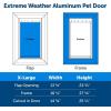 imagePetSafe Extreme Weather Aluminum Pet Door  EnergySaving Thermal Barrier Pet Flap with Slidein Door Locking ampamp Secure Flap Cover  for Dogs Up to 40 lb  MediumAluminum Pet Door