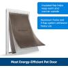imagePetSafe Extreme Weather Aluminum Pet Door  EnergySaving Thermal Barrier Pet Flap with Slidein Door Locking ampamp Secure Flap Cover  for Dogs Up to 40 lb  MediumAluminum Pet Door