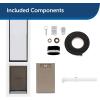imagePetSafe Extreme Weather Sliding Glass Pet Door  Energy Efficient Entry for Dogs ampamp Cats  Triple Flap with Magnetic Seal  Durable Aluminum Frame  Easy Install  MediumeWhite