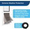 imagePetSafe Extreme Weather Sliding Glass Pet Door  Energy Efficient Entry for Dogs ampamp Cats  Triple Flap with Magnetic Seal  Durable Aluminum Frame  Easy Install  MediumeWhite