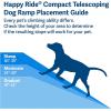 imagePetSafe Happy Ride Compact Telescoping Dog Ramp  Portable Pet Ramp for Cars Trucks ampamp SUVs with Adjustable Sizing  NonSlip Design  Lightweight Pet Mobility AssistanceCompact
