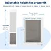 imagePetSafe Sliding Glass Pet Door  NoCut DIY Install Doggy Door for Renters  Aluminum Frame  Adjustable Height 75 78quot to 81quot  Ideal for Medium Dogs Up to 40 lb  WhiteWhite