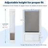 imagePetSafe Sliding Glass Pet Door  NoCut DIY Install Doggy Door for Renters  Aluminum Frame  Adjustable Height 75 78quot to 81quot  Ideal for Medium Dogs Up to 40 lb  WhiteBronze