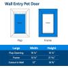 imagePetSafe Wall Entry Pet Door  RustFree Telescoping Frame  Easy Install for Interior ampamp Exterior Walls 4 34quot  7quot Thick  Small  for Pets Up to 15 lbsLarge