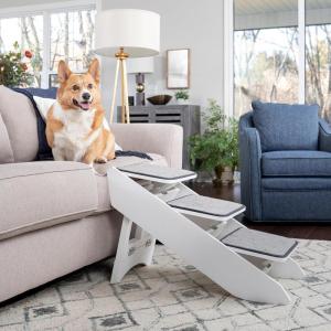 imagePetSafe CozyUp Folding Stairs ampamp Ramp Combo for Dogs ampamp Cat Pet StepsRamp for Bed or Couch