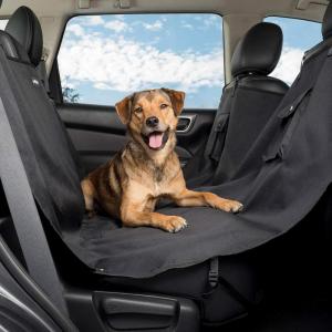 imagePetSafe Happy Ride Waterproof Hammock Seat Cover for Dogs and Pets  Fits Cars Trucks and SUVs  Waterproof Area Protection  TanBlack