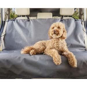imagePetSafe Happy Ride Waterproof Hammock Seat Cover for Dogs and Pets  Fits Cars Trucks and SUVs  Waterproof Area Protection  TanGrey