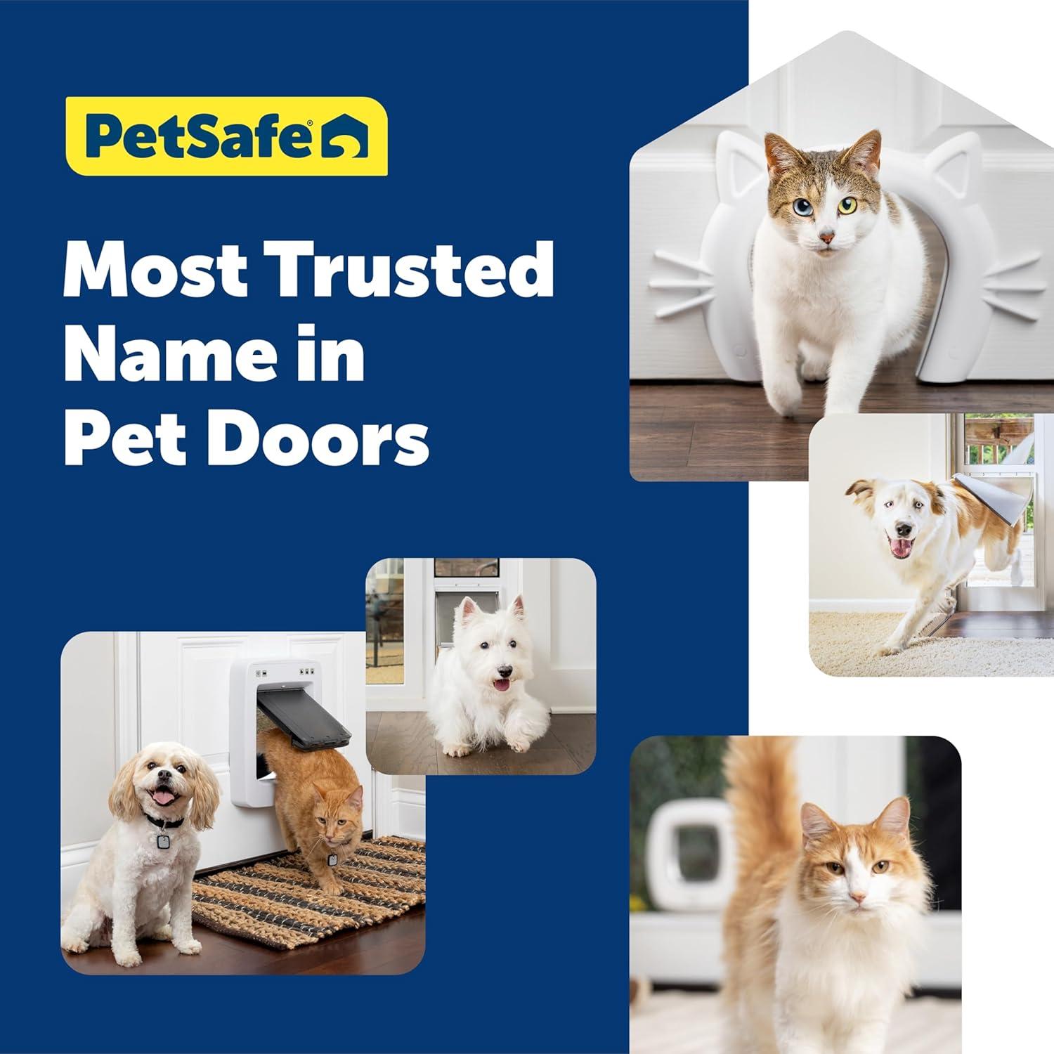 imagePetSafe Big Cat Door  MultiPet Doorway Locking Cat Door Made For Interior ampamp Exterior Use Suitable for Pets Up to 25 lb PushampampTurn 4Way Lock for Extra Security  Soft Close Flap for Added Safety11x12 inches