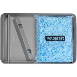 imagePetSafe ScoopFree Stainless Steel Reusable Cat Litter Tray with Magnetic Waste Shield ampamp 43 lb Bag Fresh Scent Premium Crystal Litter