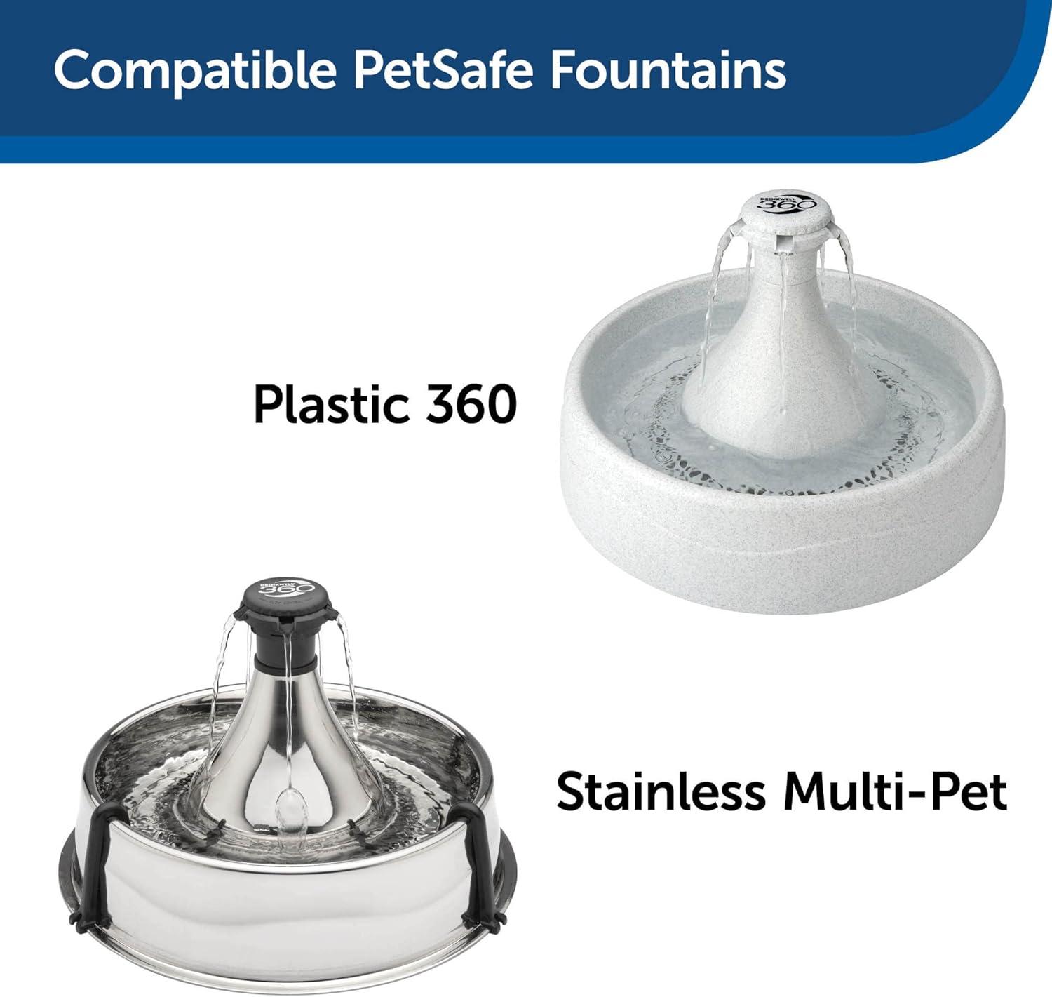imagePetSafe Drinkwell 360 Fountain Carbon Filters  Supports Hydration  Coconut Shell Carbon  Clean Water Solution  Fits Drinkwell Stainless MultiPet ampamp Plastic 360 Fountains  3 PackPack of 12