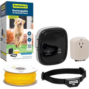 imagePetSafe Rechargeable InGround Pet Fence for Dogs and Cats Over 5lb  from The Parent Company of Invisible Fence Brand  Waterproof Collar with Tone and Static Correction Electric Collar20 Gauge Wire Kit