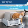 imagePetSafe ScoopFree Litter Box Privacy Hood Cover Works with ScoopFree Crystal Pro Legacy and Crystal Smart SelfCleaning Litter Boxes Lid for Odor Control and Cleaner Floors Provides Privacy Gray