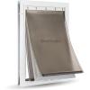 imagePetSafe Extreme Weather Aluminum Pet Door  EnergySaving Thermal Barrier Pet Flap with Slidein Door Locking ampamp Secure Flap Cover  for Dogs Up to 40 lb  MediumAluminum Pet Door