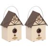 imagePetSafe Outdoor Ultrasonic Bark Control  Viral on TikTok  No Barking Deterrent for All Dog Sizes  Up to 14 Acre Coverage  Weatherproof  Great for Backyards  Bird House DesignStandard Pack of 2