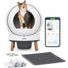 imagePetSafe ScoopFree SmartSpin SelfCleaning Litter Box Bundle  Advanced Odor Control  App Controlled  Up to 2 Weeks of HandsFree Cleaning  Includes Litter Mat 50 Waste Bin Liners 4 Deodorizers