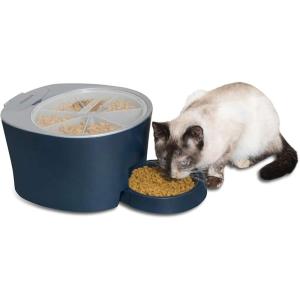 imagePetSafe 6 Meal Automatic Cat Feeder  Programmable Pet Food Dispenser for Cats and Small Dogs  Dry Kibble or SemiMoist Pet Food Slow Feed Portion Control TamperResistant1 Count Pack of 1