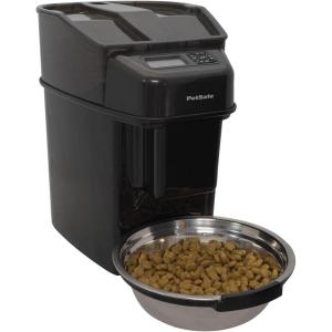 imagePetSafe Automatic Cat Feeder  Healthy Pet Simply Feed  Automatic Pet Feeder for Cats ampamp Dogs  Timed Pet Feeder with Programmable Portion Control  Holds 24 Cups of Dry or SemiMoist Dog or Cat FoodSimply Feed