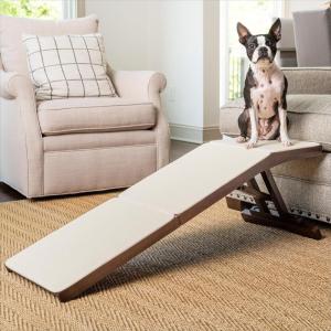 imagePetSafe CozyUp Sofa Ramp  Durable Wooden Pet Ramp Holds up to 100 lb  Great Couch Access for Dogs and Cats  Cherry Finish with Nonslip Carpet Tread  Folds for Easy StorageEspresso