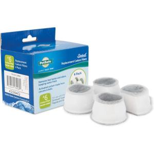 imagePetSafe Drinkwell Avalon ampamp Pagoda Fountain Activated Carbon Filters  Better Hydration Choice  LongLasting Purity  OdorFree Drinking  Universal Filter Replacement  4 PackPack of 4