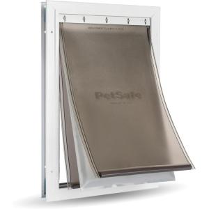 imagePetSafe Extreme Weather Aluminum Pet Door  EnergySaving Thermal Barrier Pet Flap with Slidein Door Locking ampamp Secure Flap Cover  for Dogs Up to 40 lb  MediumAluminum Pet Door