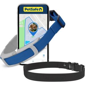imagePetSafe Guardian GPS  Tracking Dog Fence Collar Pet Safe GPS Dog Collar Fence System with App Waterproof Rechargeable Collar Tracking for Dogs Blue GreyGuardian GPS Fence Collar  Black Strap