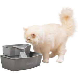 imagePetSafe MultiTier Pet Fountain  Large Waterer Great for Cats and Dogs  2 Heights to Drink from  Great for Senior Pets  100 Oz Water Capacity  Fresh Filtered Water100oz Capacity
