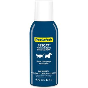 imagePetSafe SSSCAT Automatic Spray Pet Deterrent  Contactless Behavior Correction  Motion Sensor Air Burst  Odorless  NonStaining  Versatile Placement SprayReplacement Can  1Pack