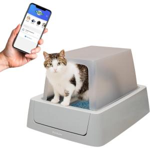 imagePetSafe ScoopFree Crystal Pro SelfCleaning Automatic Litter Box  Uncovered MotionSensing Cat Box with Integrated Health Counter ampamp App  Includes 1 Disposable Crystal Litter TraySmart WiFi