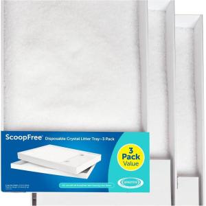 imagePetSafe ScoopFree Disposable Crystal Cat Litter Tray  Easy Cleaning Box  Refill Tray for Electric Litter Box  Fresh Scent  43 lb Bags  6 Pack3Pack