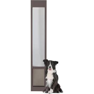 imagePetSafe Sliding Glass Pet Door  NoCut DIY Install Doggy Door for Renters  Aluminum Frame  Adjustable Height 75 78quot to 81quot  Ideal for Medium Dogs Up to 40 lb  WhiteBronze