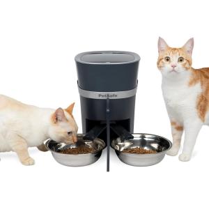 imagePetSafe Smart Feed Automatic Pet Feeder with 2Pet Meal Splitter for Cats and Dogs  WiFi App Connected  Programmable Food Dispenser for Multiple Pets  Customize Mealtime  Compatible with AlexaFeeder for 2 Pets