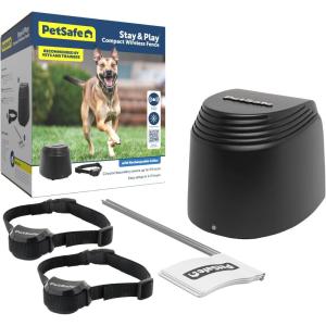 imagePetSafe Stay ampamp Play Pet Fence Wireless Dog Fence Collar Rechargeable Receiver Collar Waterproof Design Compatible with All PetSafe Wireless Fences Invisible Wireless System Black2 Dog Wireless Fence Kit