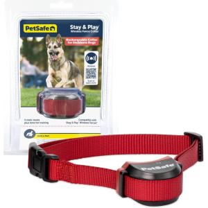 imagePetSafe Stay ampamp Play Wireless Fence Receive Collar for Stubborn Dogs  Rechargeable ampamp Waterproof Receiver Collar with Quick Charge in 23 Hours  for Dogs 5lbStubborn Dog Receiver Collar Only