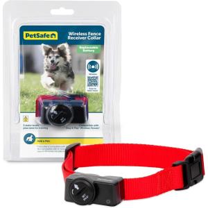 imagePetSafe Wireless Pet Containment System Receiver Collar  BatteryOperated ampamp Waterproof  Adjustable Receiver Collar with 5 Correction Levels  for Dogs 5lbReceiver Collar Only