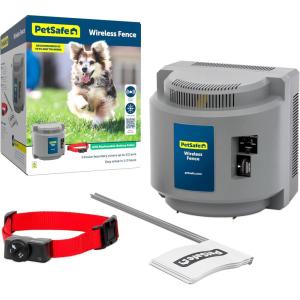 imagePetSafe Wireless Pet Containment System Receiver Collar  BatteryOperated ampamp Waterproof  Adjustable Receiver Collar with 5 Correction Levels  for Dogs 5lbWireless Fence Kit