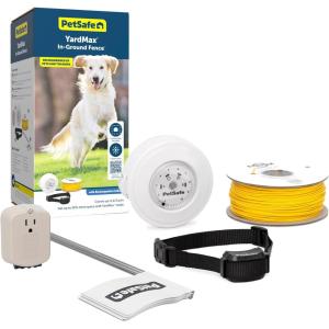 imagePetSafe YardMax Dog Fence Collar Electric Dog Containment Waterproof Collar Fits Dogs 5 lb ampamp Up Adjusts to Fit Neck Sizes 628 in Black  from The Parent Company of Invisible Fence Brand20 Gauge Wire Kit