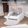 imagePetSafe ScoopFree Clumping Automatic Self Cleaning Cat Litter Box Hood and Accessory Bundle  Includes Litter Box Hood Waste Bin Liners for Easy Cleanup and Litter Mat for Less Tracking and Mess