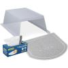 imagePetSafe ScoopFree Clumping Automatic Self Cleaning Cat Litter Box Hood and Accessory Bundle  Includes Litter Box Hood Waste Bin Liners for Easy Cleanup and Litter Mat for Less Tracking and Mess
